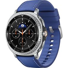 Galaxy Watch8 Classic | 46 мм | 4G LTE | Black | Hybrid/Blue | S/M/L, Размер: 46 мм, Цвет: Black, Тип ремешка: Hybrid, Цвет ремешка: Blue, Размер ремешка: S/M/L, Подключение часов: Bluetooth / Wi-Fi + 4G LTE